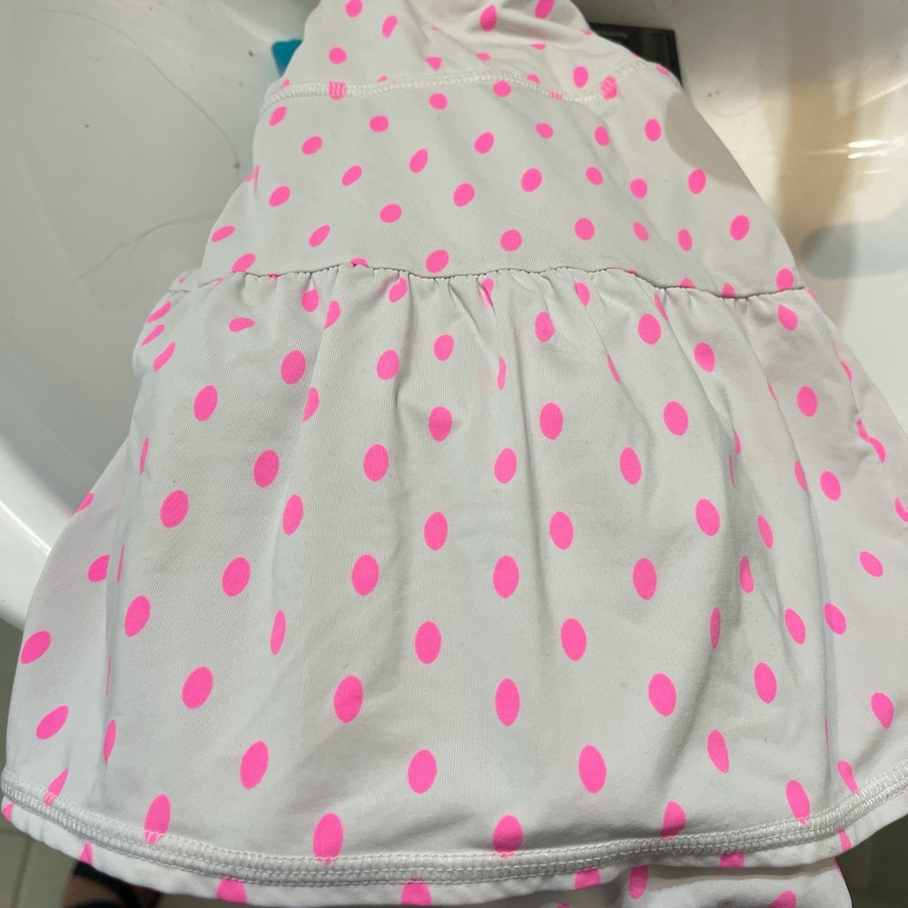 Lilly Pulitzer Luxletic White and Pink Athletic Skirt